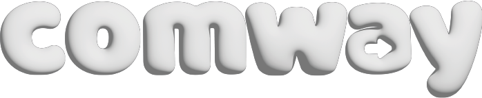 Logo de comway en couleur blanche